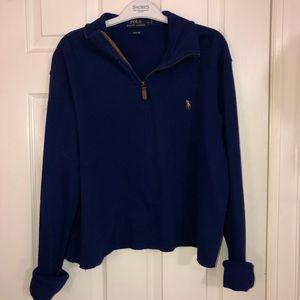 Navy Cropped Quarter-Zip Polo Ralph Lauren Jacket